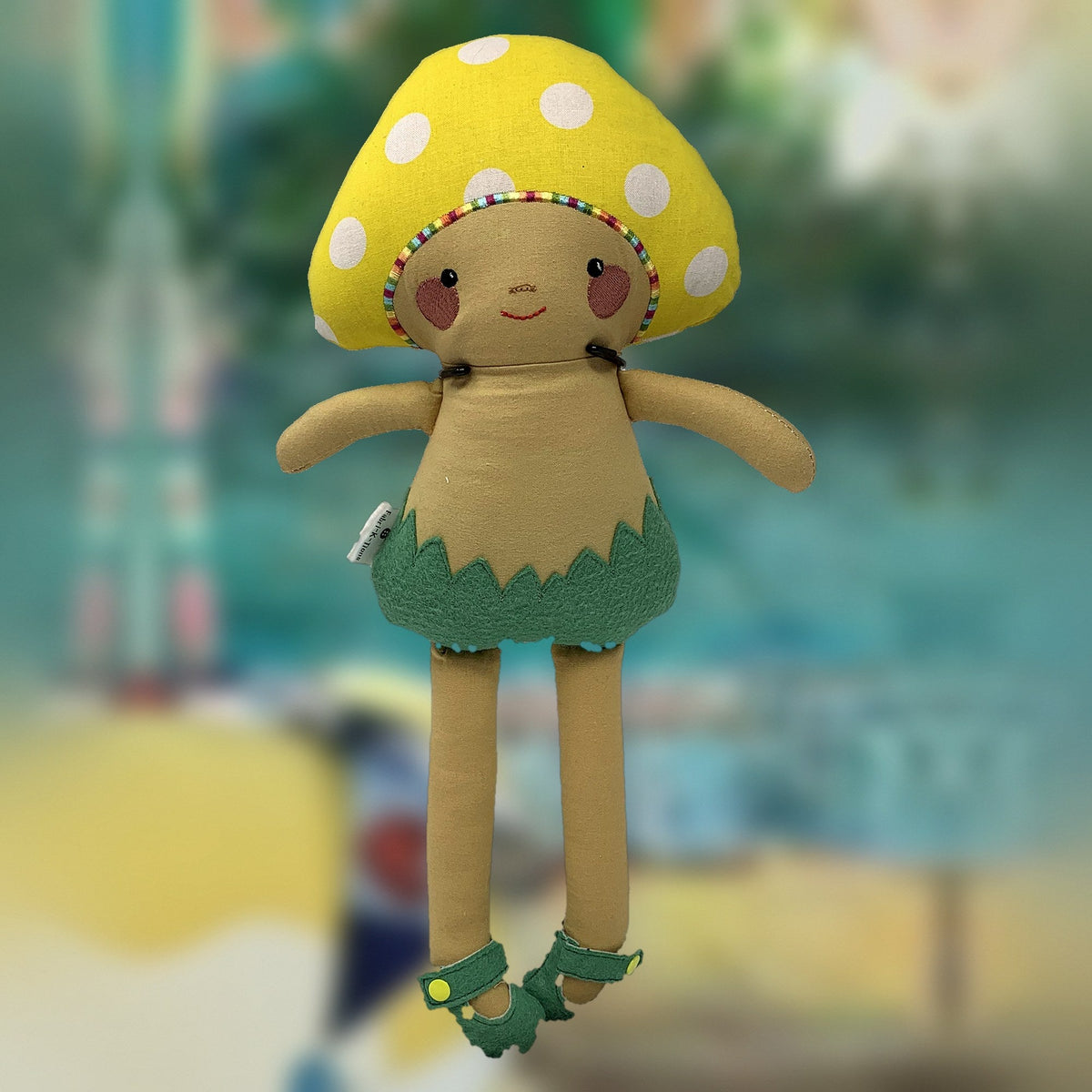 Matthew Mushroom Doll, an 18-inch cloth doll, handmade in Louisville, KY