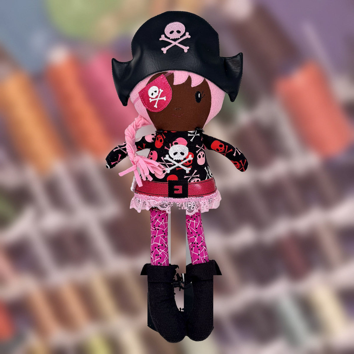 Patsy Pirate Doll, an 18-inch cloth doll, handmade in Louisville, KY