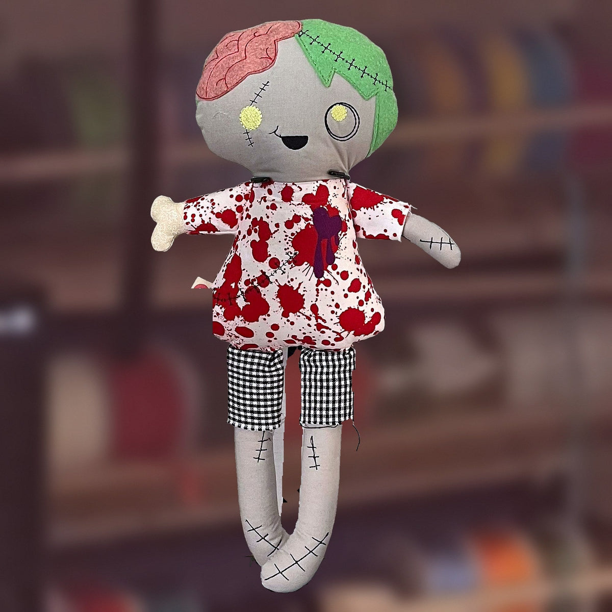 Zach Zombie Doll, in another outfit, handmade by Fabri-K-Tions in Louisville, KY