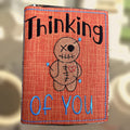 Thinking of You Notebook cover, an A6 notebook cover with notebook and pen, handmade in Louisville, KY