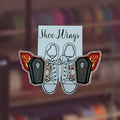 Casket Shoe Wings, embroidered shoe charms for sneakers, handmade in Louisville, KY