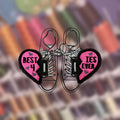 Besties 4-Ever Shoe Wings, embroidered shoe charms for sneakers, handmade in Louisville, KY