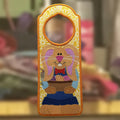 Easter Bunny Door Knob Hanger, an embroidered fabric door hanger, handmade in Louisville, KY