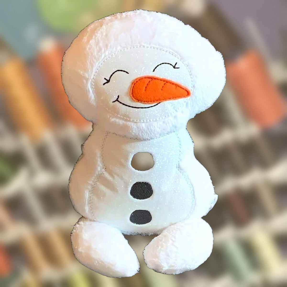 Snowman plushie, handmade in Louisville, KY