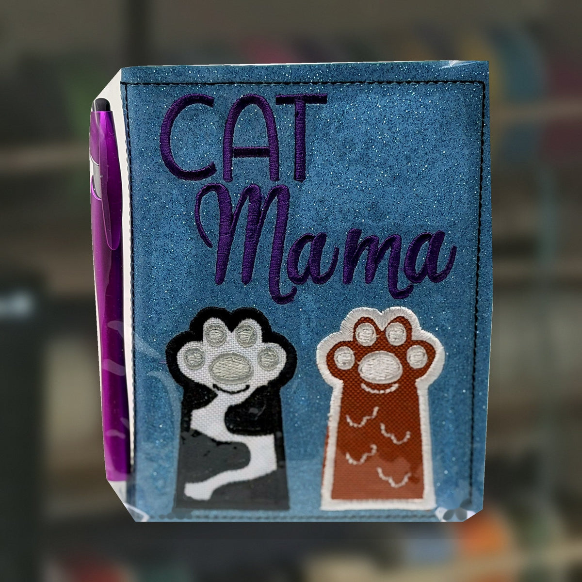 Cat Mama Notebook, handmade by Fabri-K-Tions in Louisville, KY