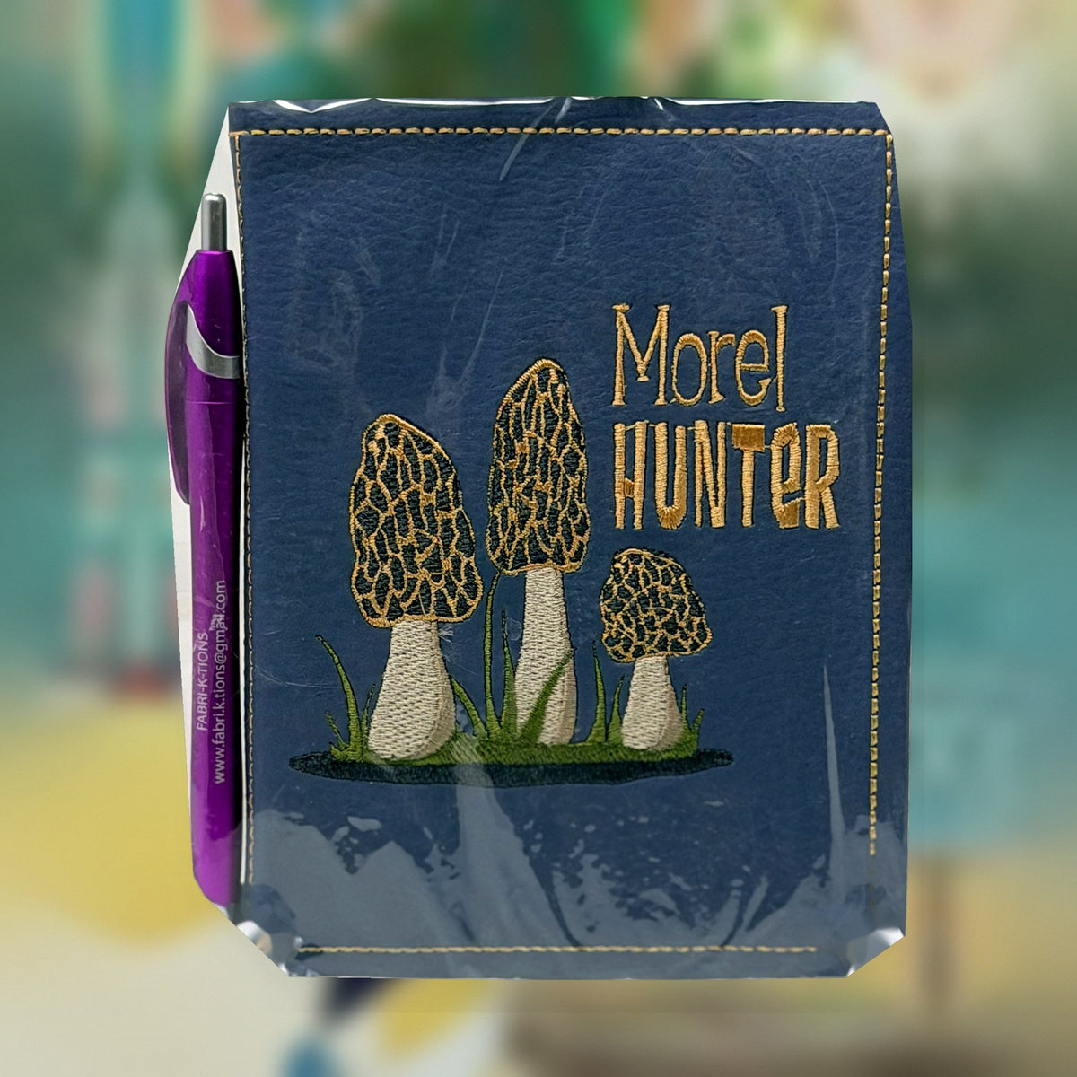 Morel Hunter Notebook, handmade by Fabri-K-Tions in Louisville, KY